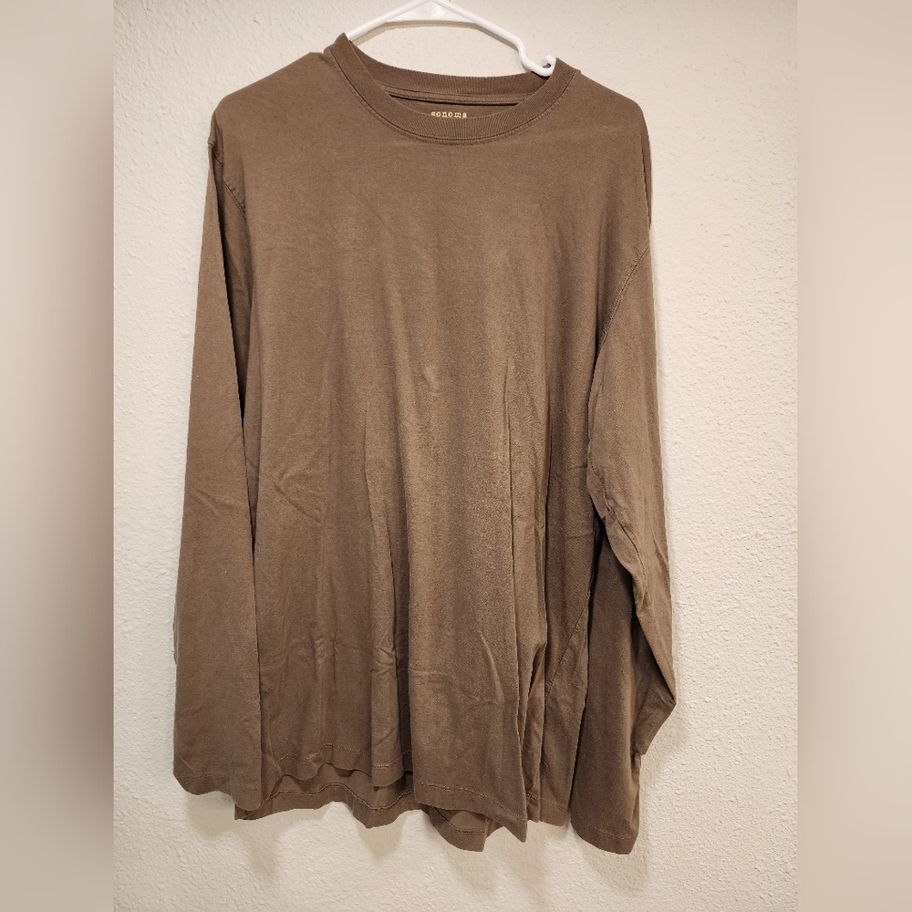 Sonoma Men's Tan Long Sleeve Tee